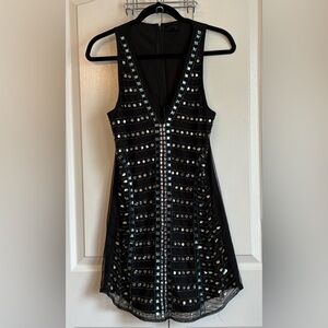 NBD WOMENS DRESS, BLACK WITH BEADING, size small